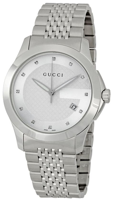 gucci watch silver mens|gucci official site.